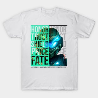 Halo game quotes - Master chief - Spartan 117 - Half white v2 T-Shirt